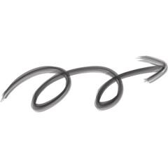scribble arrow handdrawn brush style. arrow shape paint icon symbol vector illustration