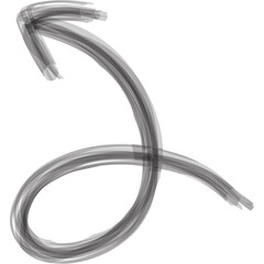 arrow curved handdrawn brush paint style