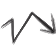 zigzag arrow shape hand drawn brush paint style