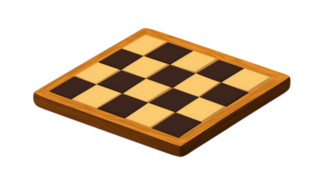 Wooden checkers board flat icon Board games png
