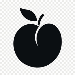 peach fruit flat vector icon