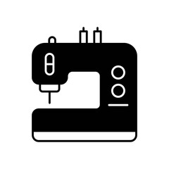 Modern Sewing Machine Fill Icon: Tailoring & Textile Craft Symbol