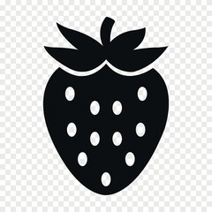 strawberry fruit flat vector icon