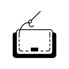 Craft Supply Bag Fill Icon: Art Project Storage & Carry Symbol