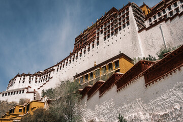 Potala Palace in Lhasa, Tibet  Historic Buddhist Landmark and UNESCO World Heritage Site