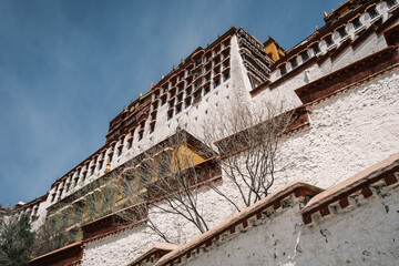 Potala Palace in Lhasa, Tibet  Historic Buddhist Landmark and UNESCO World Heritage Site