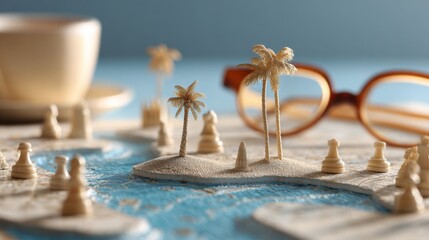Obraz premium Selection of Travel Destinations: Choosing vacation spots based on interests, budget, and accessibility. 