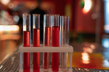 Bright Red Liquid in Colorful Test Tubes  Fun Science Experiment and Learning Opportunity