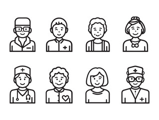 Senior Care Simple Ultra Minimalist Line Art