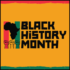 Obraz premium vector illustration black history month