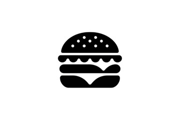 Fototapeta premium Classic Hamburger Icon food fast food