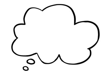 Thought bubble  png doodle, transparent background