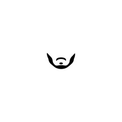 Beard icon flat vector design.