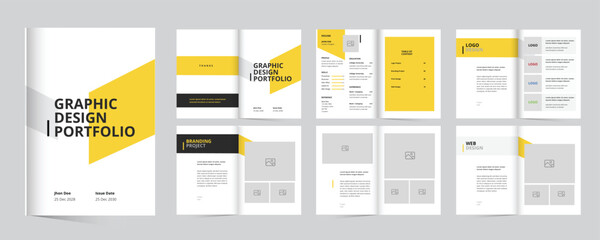 Graphic Design Portfolio layout, portfolio design template