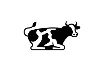 Spotted cow resting cattle animal