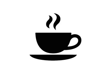 Obraz premium Steaming Coffee Cup and Saucer vector