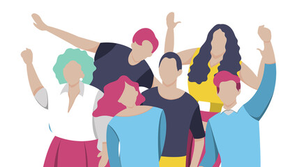 Fototapeta premium Png Diverse characters element, transparent background
