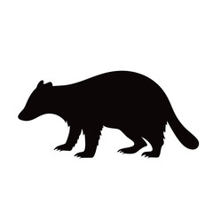 Silhouette of badger

