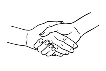 Fototapeta premium hand shake vector illustration