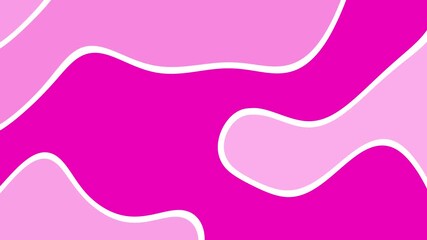 Abstract background with overlapping, flowing shapes of pink and magenta colors outlined in white - Powered by Adobe