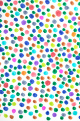Polka Dot Spotty Circle Spots In Childrens  Felt Tip Pen Rainbow Background