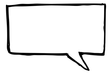 Fototapeta premium Black png square speech bubble business clipart