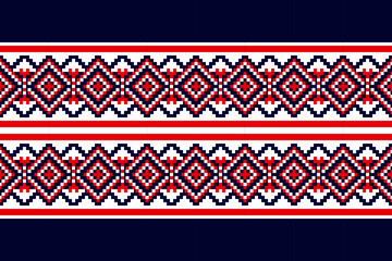 Pixel Art Geometric Fabric Seamless Pattern