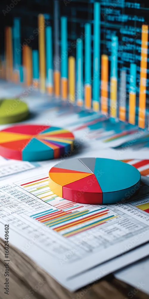 Aufkleber comprehensive growth analytics dashboard in financial environment with charts and strategic insights