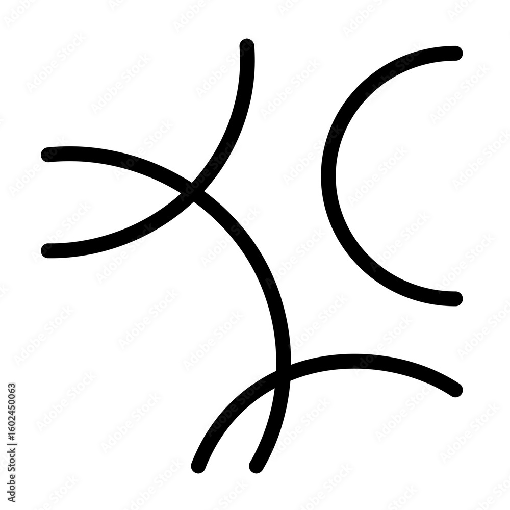 Poster png abstract lines icon in simple style