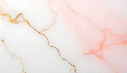 Ethereal Marble: A captivating abstract piece showcasing a pristine surface adorned with delicate gold and blush veining, reminiscent of luxurious natural stone. 