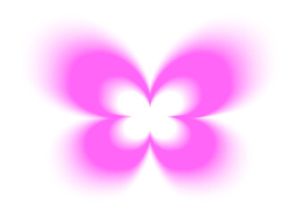 PNG Vibrant abstract pink butterfly on transparent background