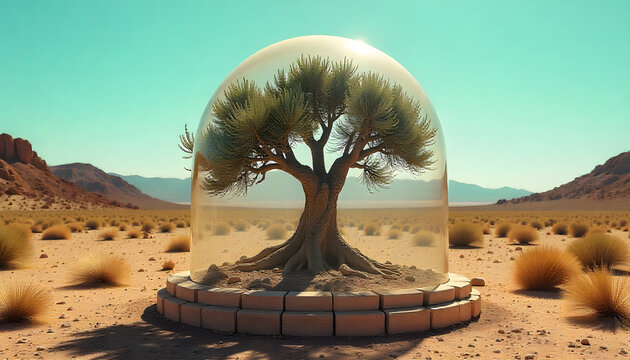 Monument Valley desert landscape with rocky hills and blue sky