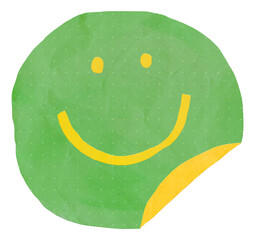 Smiling face png cute paper cut icon, transparent background