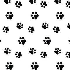 Cute Cat Paw Print Background