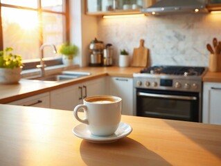 coffee against the background of the room