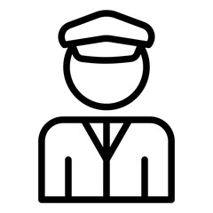 Man in a uniform with a hat on. He is wearing a vest and a tie. He is a police officer