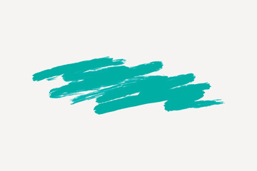 Green brush stroke collage element vector