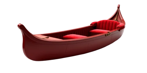 Wandcirkels Gondels Luxury gondola boat with velvet seats isolated on an empty plain background  © julien.habis