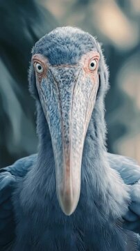 A Great Blue Heron in its natural habitat.