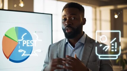 Businessman presenting data - Powered by Adobe