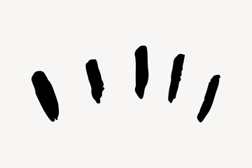 Black lines doodle clipart vector