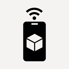 Delivery tracking flat icon vector