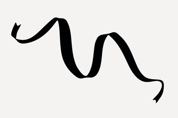 Black ribbon illustration vector