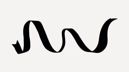 Black ribbon illustration vector