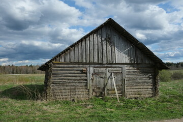 old wooden barn in the countryside