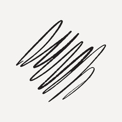 Abstract black scribble illustration vector