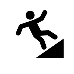 転倒注意の安全ピクトグラム｜Watch Your Step Safety Sign Icon
