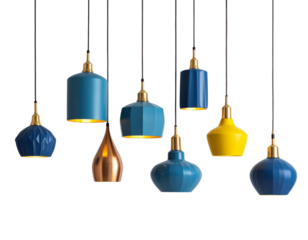 Creative Set of Colorful Modern Pendant Lights for Home Decor Design