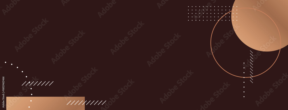 Aufkleber modern abstract background with a dark brown background, featuring geometric shapes and light brown 