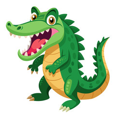 Fototapeta premium cartoon crocodile with a smile